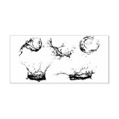 水スプラッシュベクトルスタイル ラバースタンプ (インプリント)