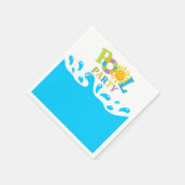 水スプラッシュボーイプールパーティー誕生日紙ナプキン スタンダードカクテルナプキン (角)