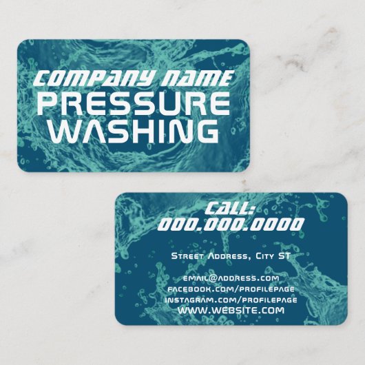 水スプラッシュ名刺 名刺 (正面/裏面)