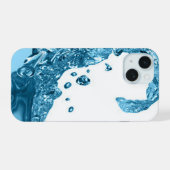 水スプラッシュ1 iPhone 15ケース (裏面横)