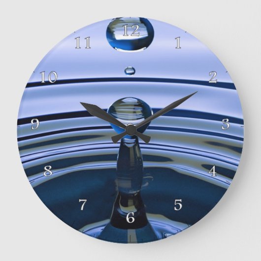 水スプラッシュ4 ラージ壁時計 (正面)