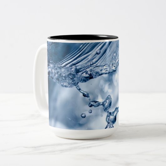 水スプラッシュ ツートーンマグカップ (正面左)