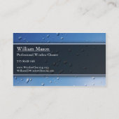 水スプラッシュ、ブルーウィンドウクリーナー – 名刺 (裏面)