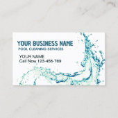 水スプラッシュQRコードプール清掃サービス 名刺 (正面)