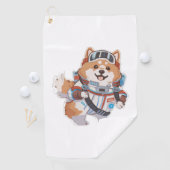 水スペインのとワインおもしろい犬1 ゴルフタオル (インサイチュ)