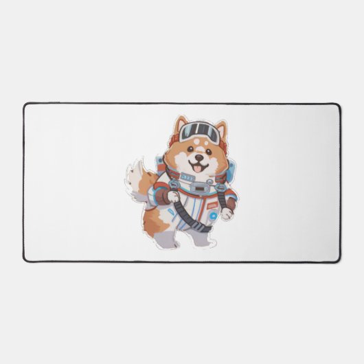 水スペインのとワインおもしろい犬1 デスクマット (正面)