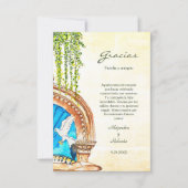 水スペインのカラフル色オールドタウンメキシコ サンキューカード (正面)