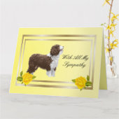 水スペインの犬と黄色のバラ – 大 カード (黄色い花)