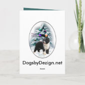 水スペインの犬のクリスマスプレゼント シーズンカード (裏面)