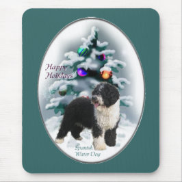 水スペインの犬のクリスマスプレゼント マウスパッド