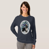 水スペインの犬のクリスマスプレゼント Tシャツ (正面フル)