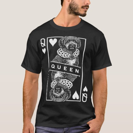 水スペインの犬のハート女王ポップ・アートの Tシャツ (正面)