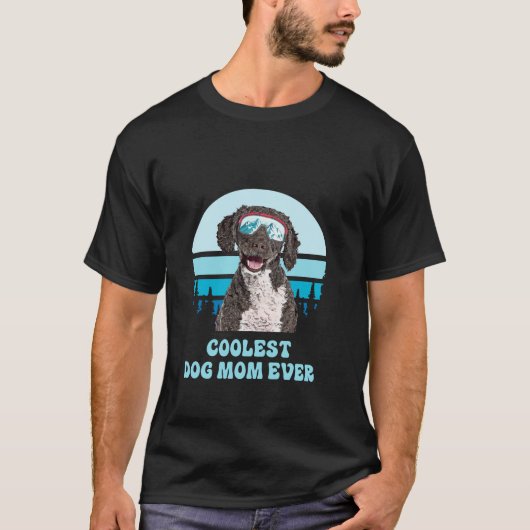 水スペインの犬スキー冬クール犬のママEv Tシャツ (正面)
