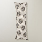 水スペインの犬絵を描の茶色の二色犬の芸術 ボディピロー (正面縦)