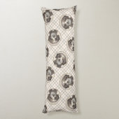 水スペインの犬絵を描の茶色の二色犬の芸術 ボディピロー (裏面 (縦))