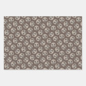 水スペインの犬絵を描の茶色の二色犬の芸術 ラッピングペーパーシート (正面3)