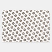 水スペインの犬絵を描の茶色の二色犬の芸術 ラッピングペーパーシート (正面2)