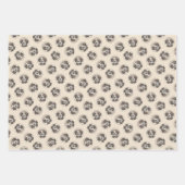 水スペインの犬絵を描の茶色の二色犬の芸術 ラッピングペーパーシート (正面)