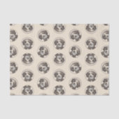 水スペインの犬絵を描の茶色の二色犬の芸術 薄葉紙 (正面)