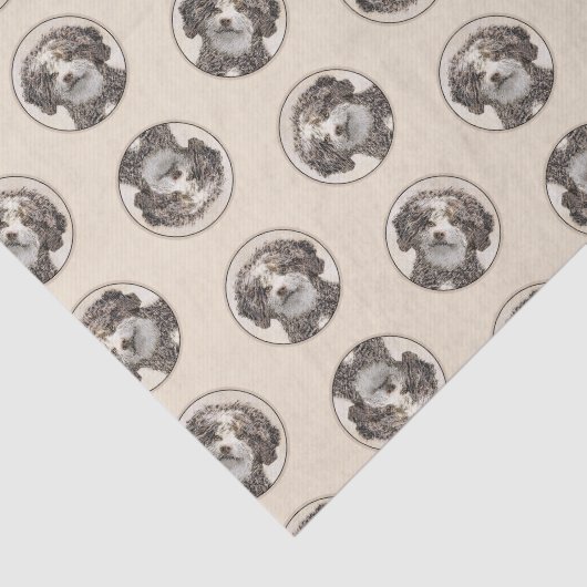 水スペインの犬絵を描の茶色の二色犬の芸術 薄葉紙 (詳細)