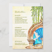 水スペインの色オールドメキシコ噴水結婚の 招待状 (裏面)