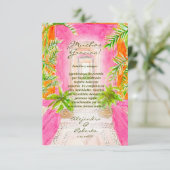 水スペインの色メキシコの目的地の結婚式 サンキューカード (スタンド正面)