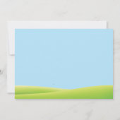 水スライドのプールを囲んでのパーティの誕生日の招待状の男の子 招待状 (裏面)