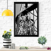 水チューブの下スライド//白黒 ポスター