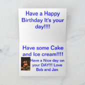 水バースデー・カードとのカンザスの秋の反射 カード (内部)