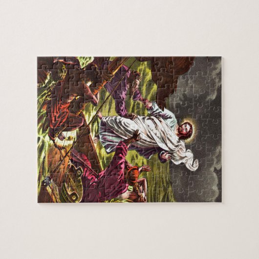 水パズルのデザインのイエス・キリストの歩行 ジグソーパズル (横)