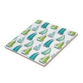 水パターンのヨット タイル (側面)