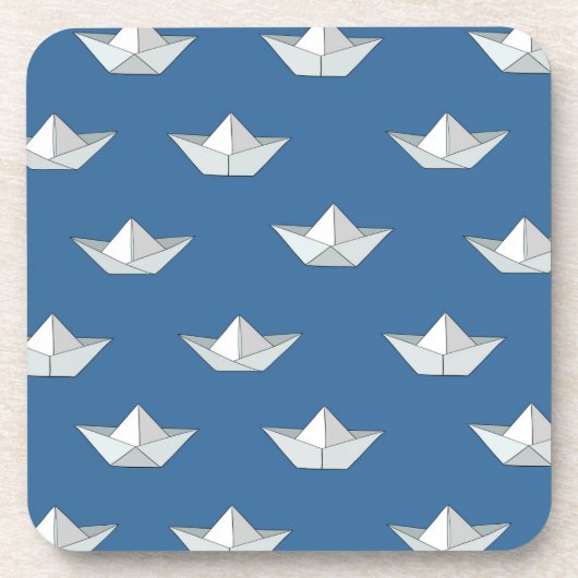 水パターンのOrigamiのボート コースター (正面)