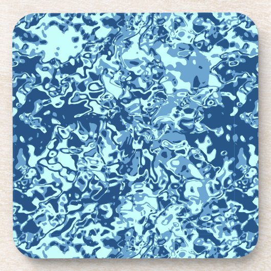 水パターンNo 1黒BG コースター (正面)