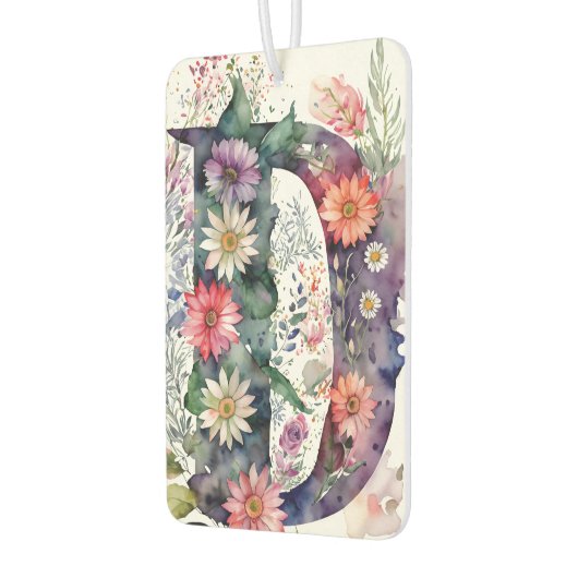 水パーソナライズされたかわいらし彩花モノグラム カーエアーフレッシュナー (左)