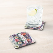 水パーソナライズされたかわいらし彩花モノグラム コースター (右側)