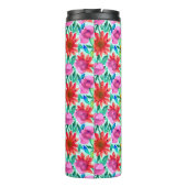 水パーソナライズされたかわいらし色フローラ タンブラー (裏面)