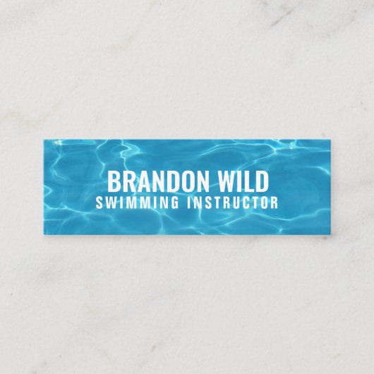 水パーソナライズされたの波紋インスタグラム スキニー名刺 (正面)