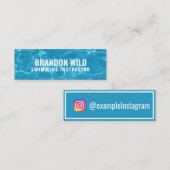 水パーソナライズされたの波紋インスタグラム スキニー名刺 (正面/裏面)