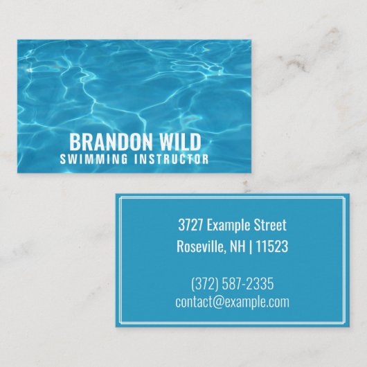 水パーソナライズされたの波紋(アメリカ) 名刺 (正面/裏面)