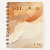 水パーソナライズされたエレガント色スケッチブック ノートブック (正面)