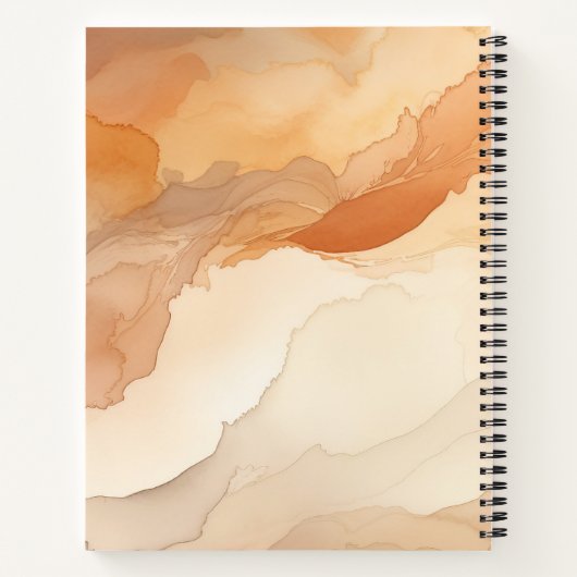 水パーソナライズされたエレガント色スケッチブック ノートブック (裏面)