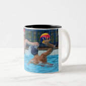 水パーソナライズされたポロスポーツ写真 ツートーンマグカップ (正面右)