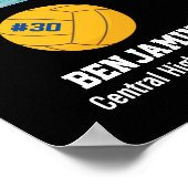 水パーソナライズされたポロフォトコラージチーム名# ポスター (角)