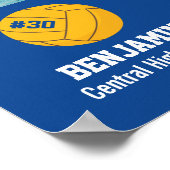 水パーソナライズされたポロフォトコラージチーム名# ポスター (角)