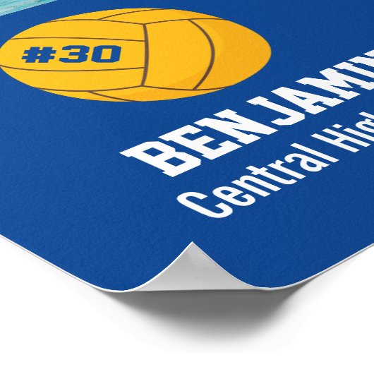 水パーソナライズされたポロフォトコラージチーム名# ポスター (角)