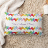 水パーソナライズされたモダンはっきりした色ハート ランバークッション (ブランケット)