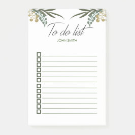 水パーソナライズされたモダン色ボタニ葉カル ポストイット