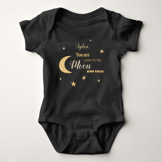 水パーソナライズされた彩が好き ベビーボディスーツ (正面)