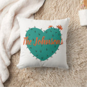 水パーソナライズされた彩サボテンハート枕 クッション (ブランケット)