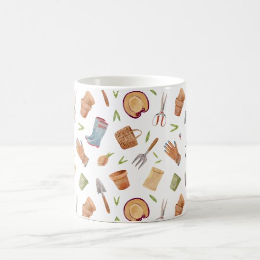 水パーソナライズされた彩園芸用具 コーヒーマグカップ (中央)